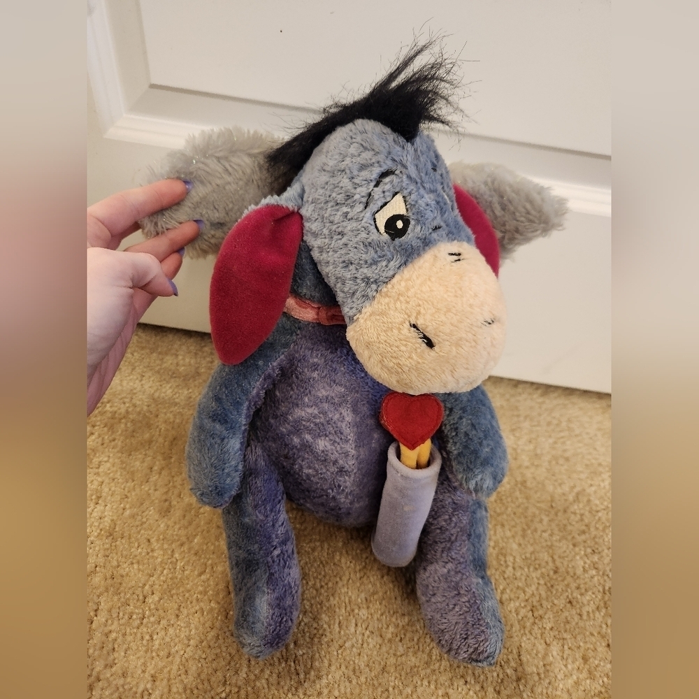 Eeyore Holiday 12" Plushies Santa & Cupid with Wings & Bow #W